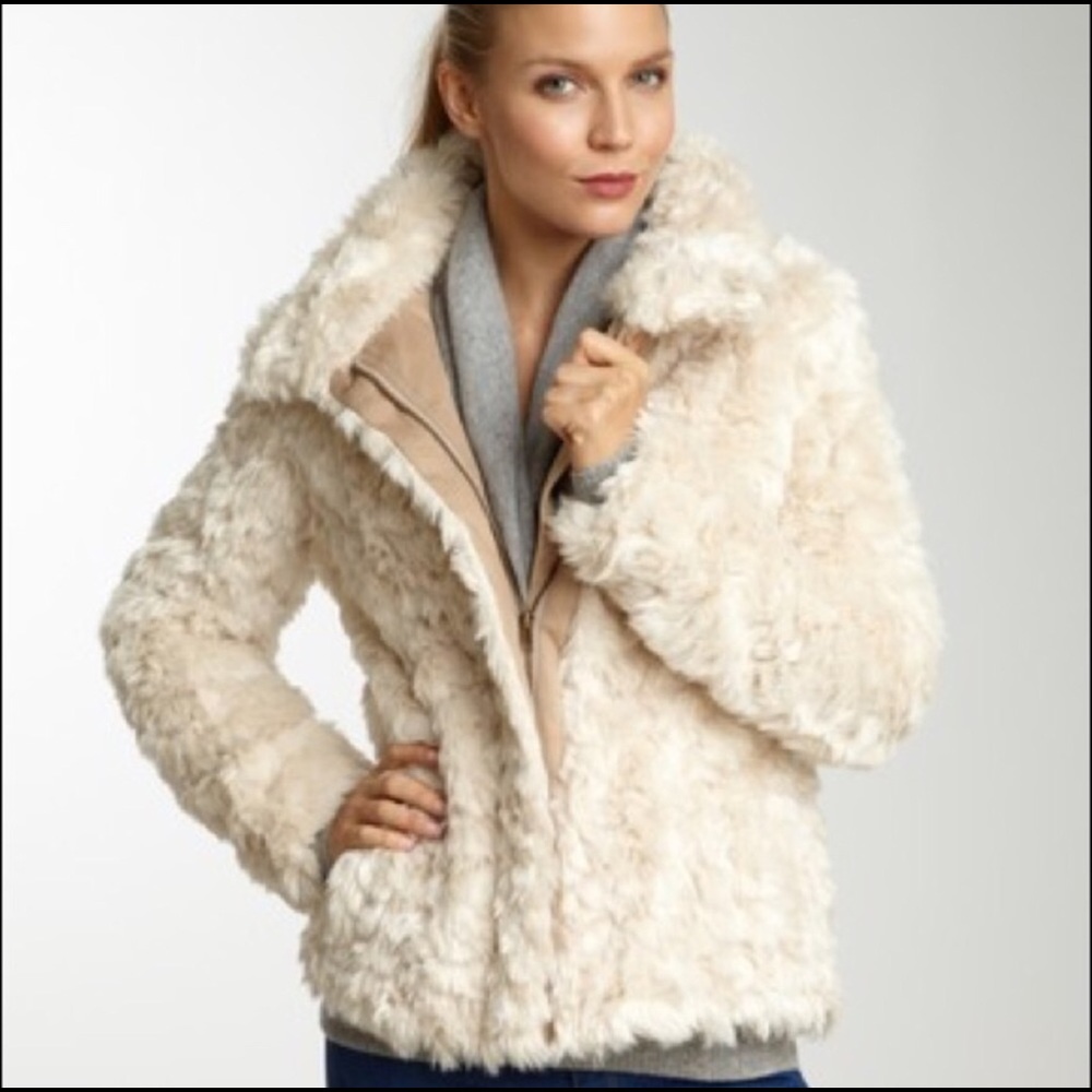 DEPT faux fur jacket xs